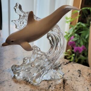 Lenox Crystal And Porcelain Dolphin figurine